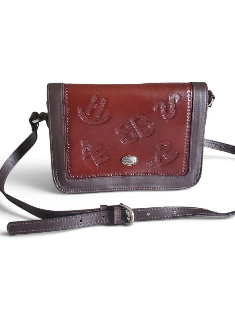 American West Crossbody Leather Made By Hand